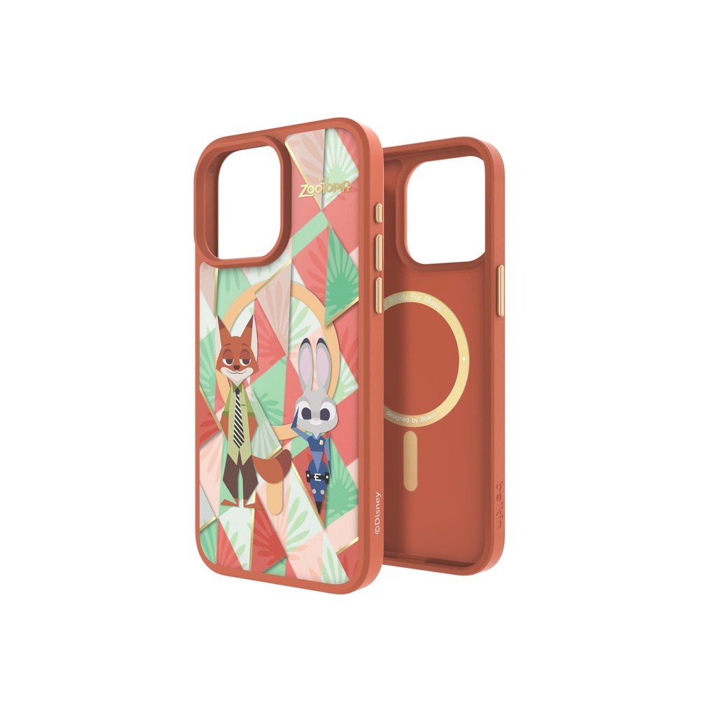 Belkin iPhone 15 Pro Max 磁吸抗菌保護殼-迪士尼系列(動物方城市)_鴻海嘉年華