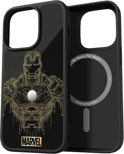 [MSA018qcBG-DY] Belkin iPhone 15 Pro Max 磁吸抗菌保護殼-迪士尼系列(鋼鐵人)_T